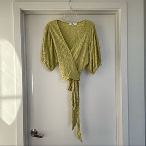 Green Wrap Top